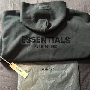 Black Essentials fear of God hoodie